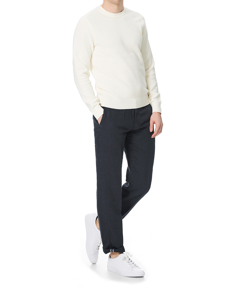 Men | Trousers | BOSS BLACK | BOSS Crigan Linen Pants Dark Blue