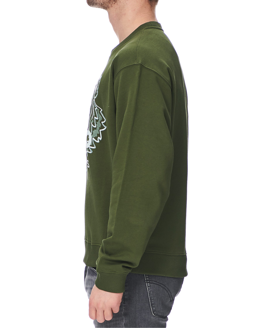 Men | Sweaters & Knitwear | KENZO | Tiger Crew Neck Sweatshirt Dark Khaki