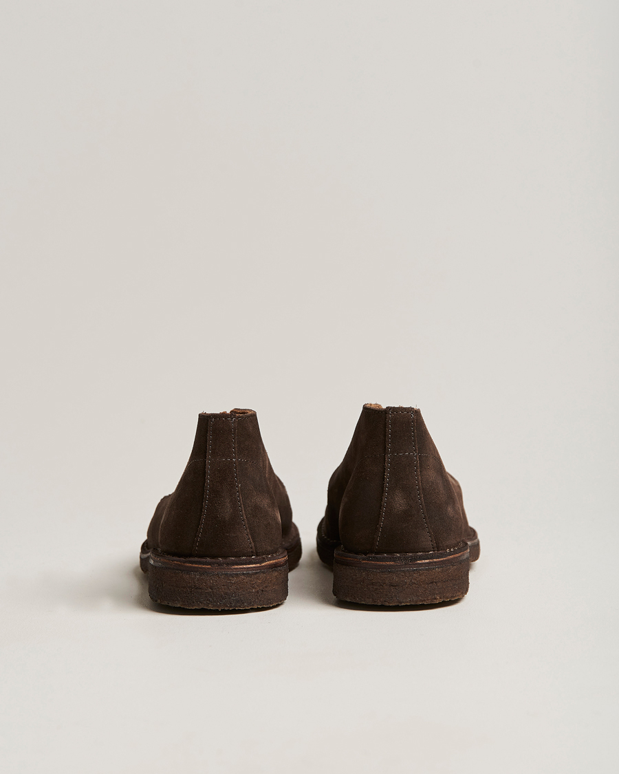 Men | Boots | Drake's | Crosby Moc-Toe Suede Chukka Boots Dark Brown