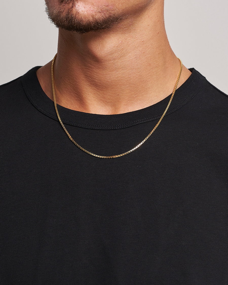Men | Tom Wood Square Chain M Necklace Gold | Tom Wood | Square Chain M Necklace Gold