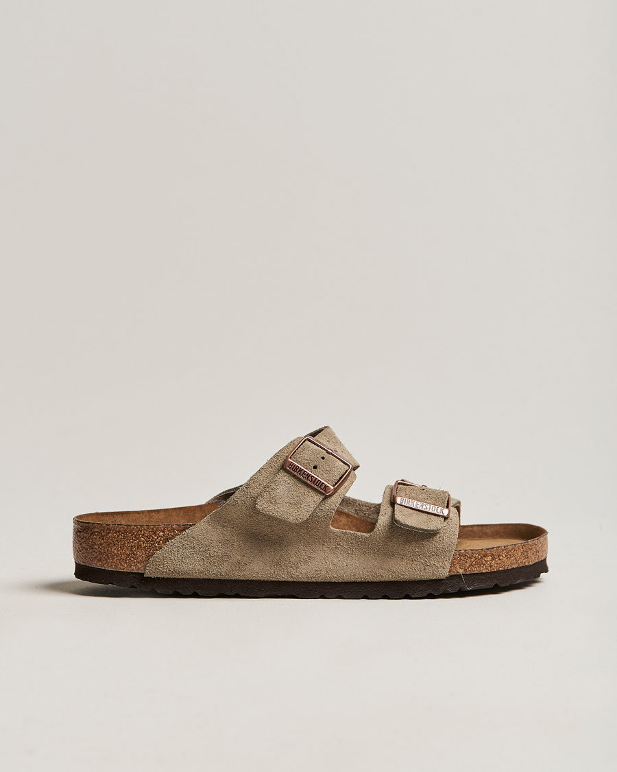 Men | Sandals & Slides | BIRKENSTOCK | Arizona Soft Footbed Taupe Suede
