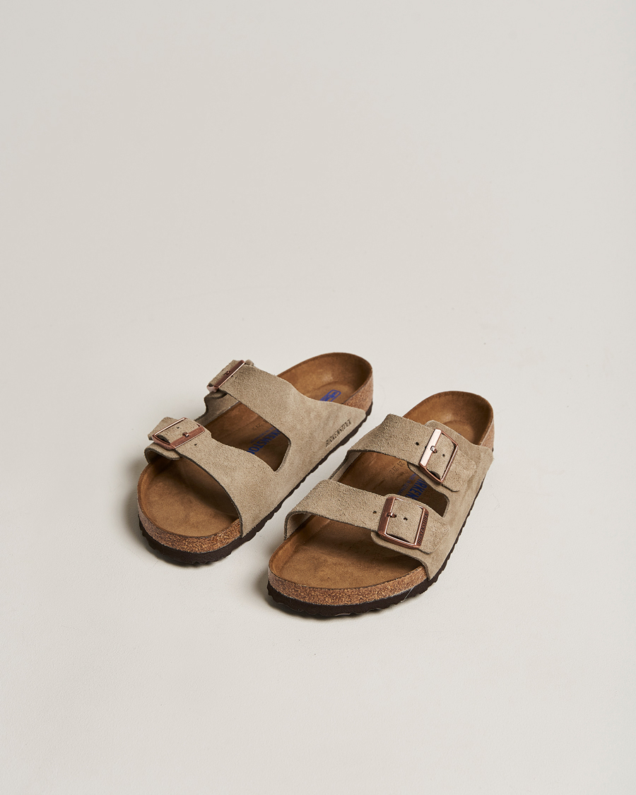 Men | Sandals & Slides | BIRKENSTOCK | Arizona Soft Footbed Taupe Suede