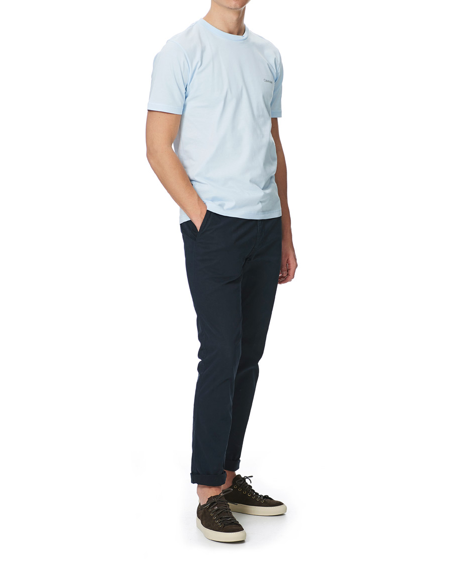 Men | T-Shirts | Calvin Klein | Chest Logo Crew Neck Tee Kingly Blue