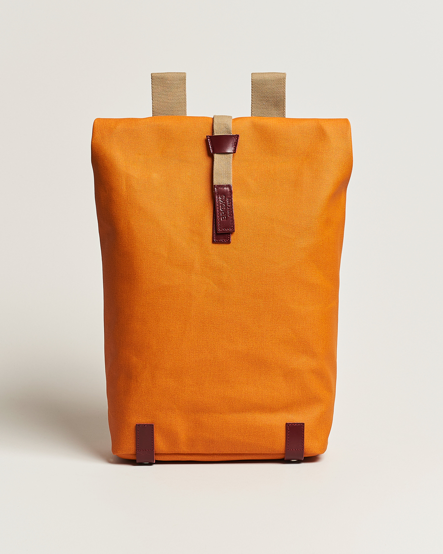 Men | Bags | Brooks England | Pickwick Cotton Canvas 26L Backpack Goose Beak/Maroon