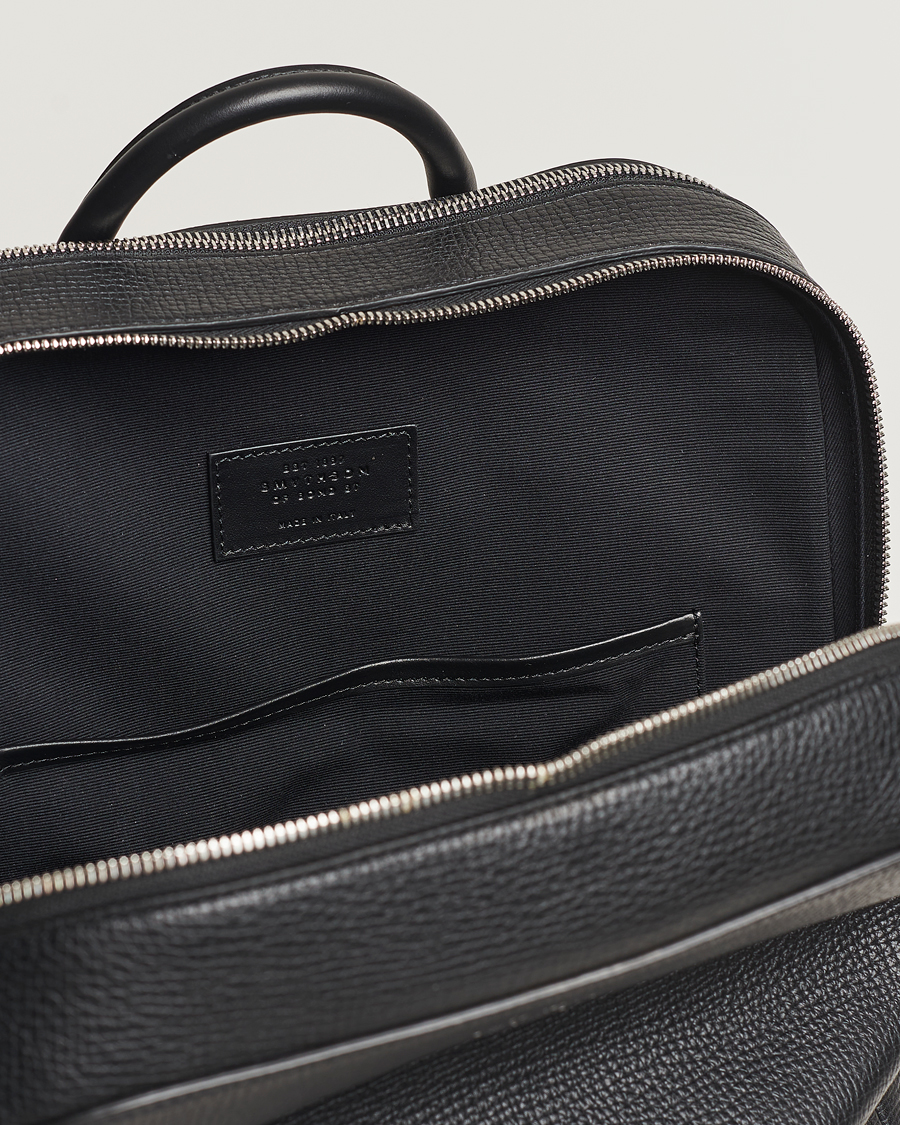 Men | Bags | Smythson | Ludlow Zip Around Backpack Black