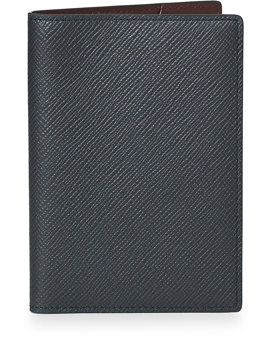 Men | Smythson Panama Passport Cover Navy | Smythson | Panama Passport Cover Navy