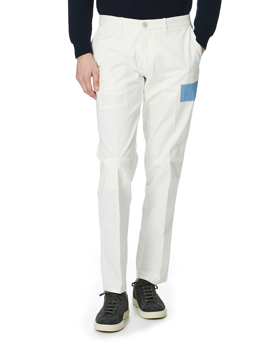 Men | Trousers | Altea | Patch Cotton Chinos White