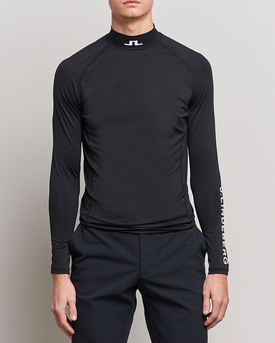 Men | T-Shirts | J.Lindeberg | Aello Soft Compression Tee Black