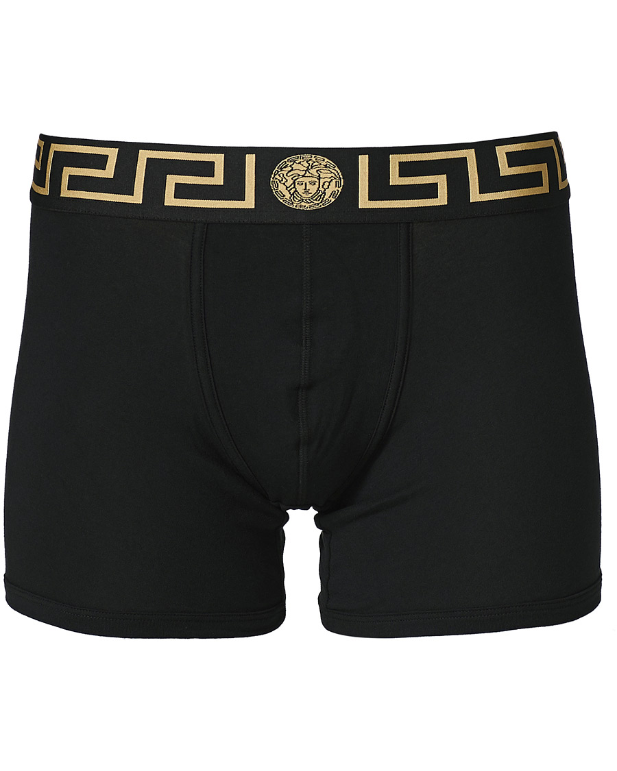Men | Underwear & Socks | Versace | Greca Boxer Briefs Black