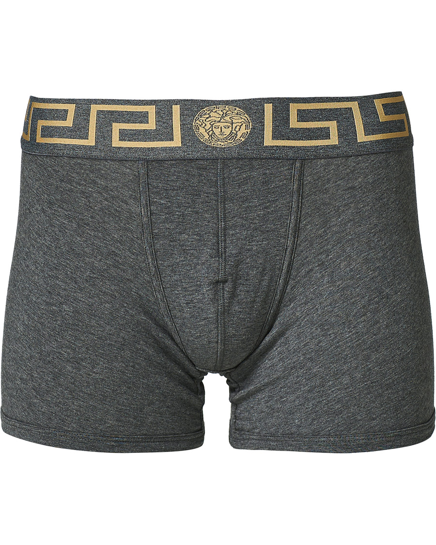 Men | Underwear & Socks | Versace | Greca Boxer Briefs Grey Melange
