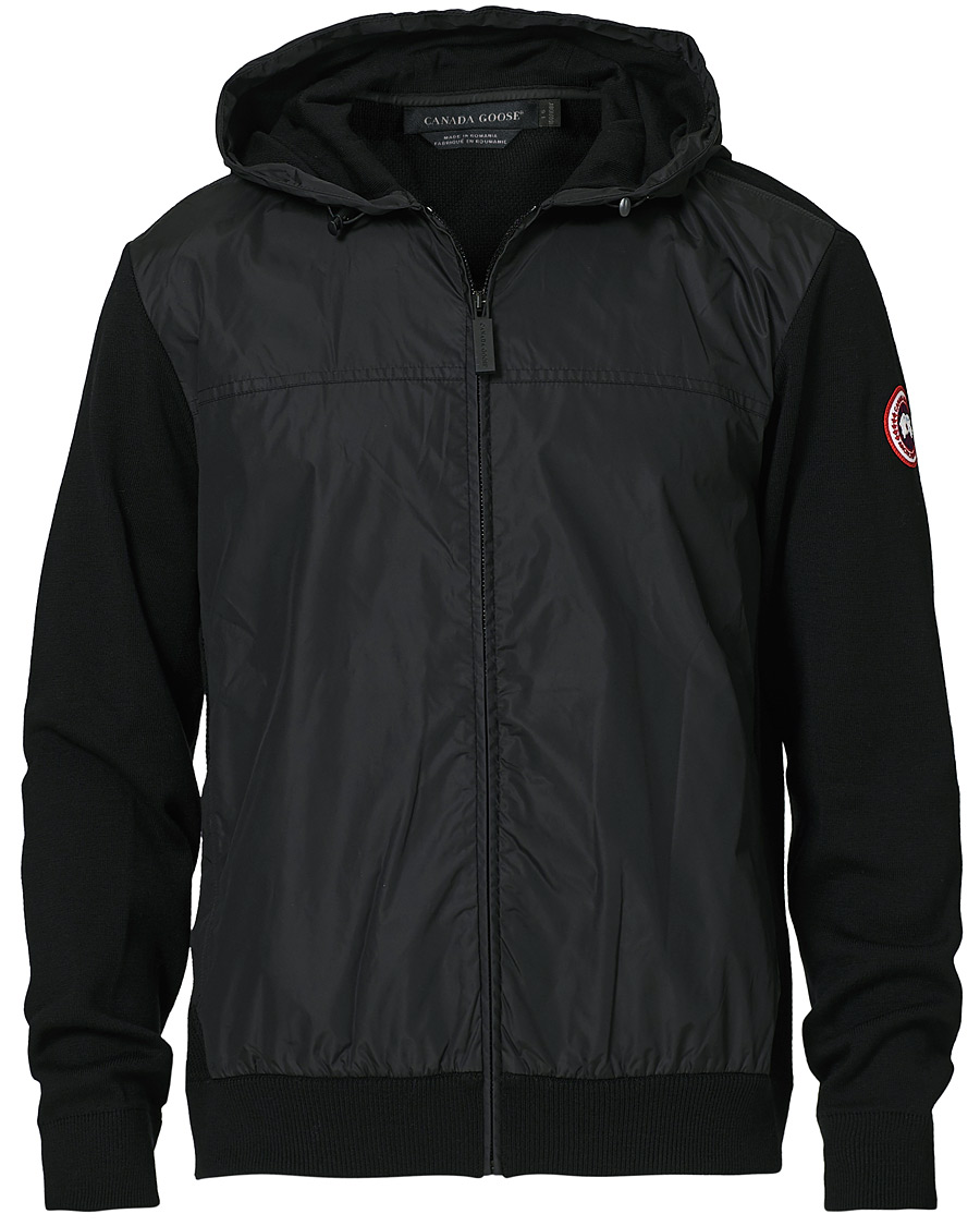 Men | Sweaters & Knitwear | Canada Goose | Windbridge Full Zip Hoodie Black