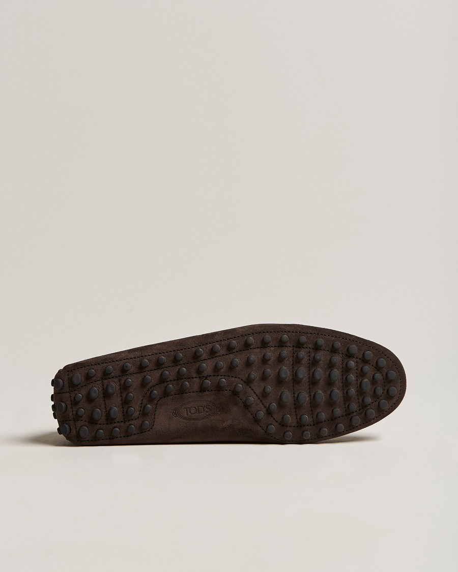 Men | Tod's Gommino Carshoe Dark Brown Suede | Tod's | Gommino Carshoe Dark Brown Suede