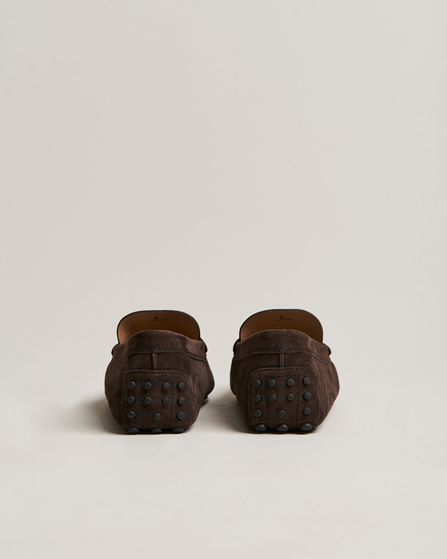 Men | Tod's Gommino Carshoe Dark Brown Suede | Tod's | Gommino Carshoe Dark Brown Suede