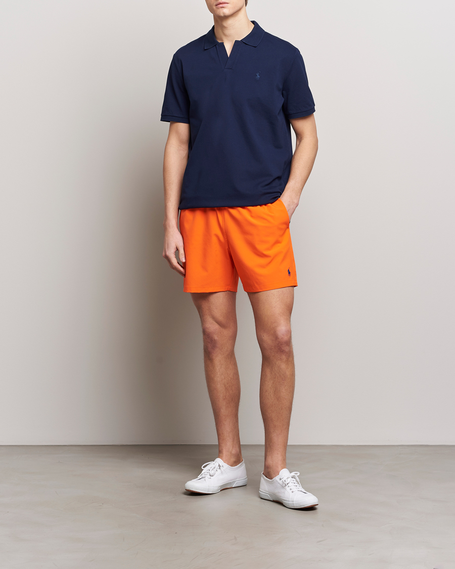 Men | Swimwear | Polo Ralph Lauren | Recycled Traveler Boxer Swimshorts Sailing Orange