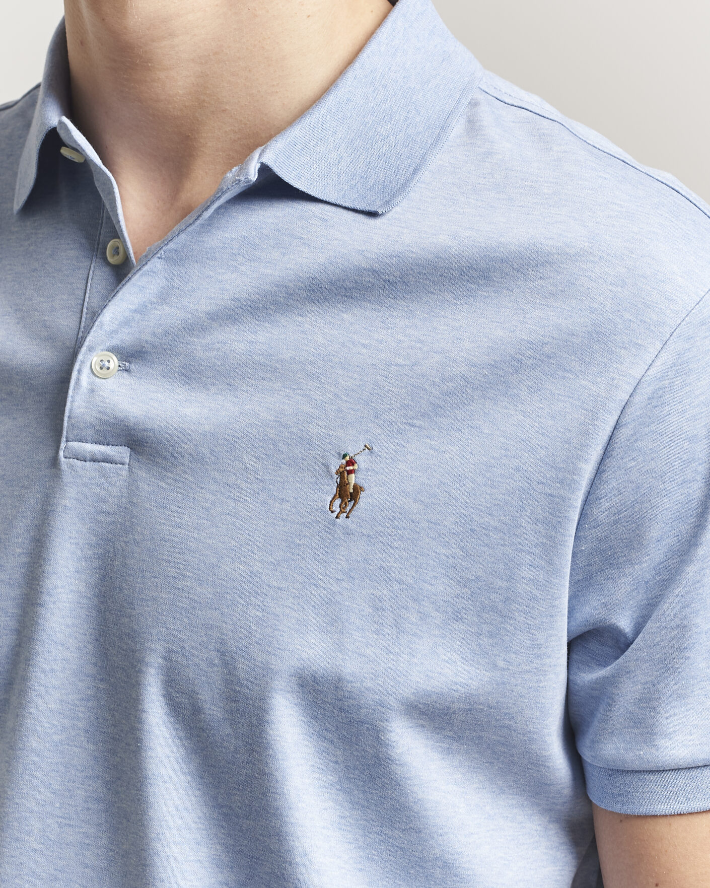 Men | Polo Shirts | Polo Ralph Lauren | Luxury Pima Cotton Polo Jamaica Heather