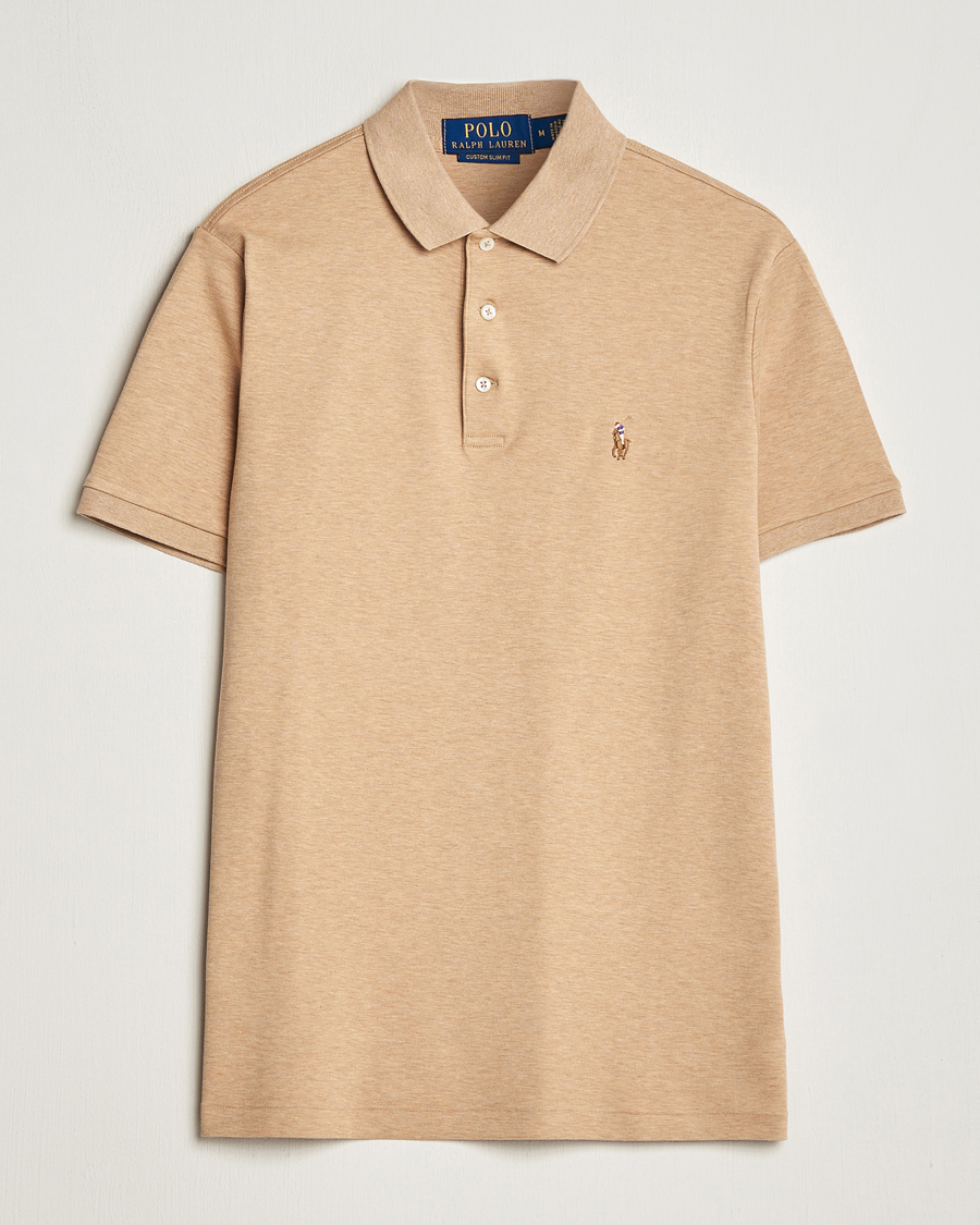 Men | Polo Shirts | Polo Ralph Lauren | Luxury Pima Cotton Polo Classic Camel Heather