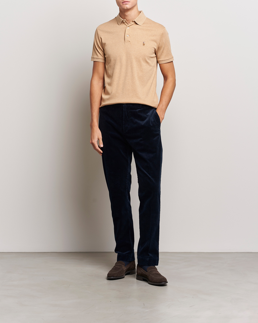 Men | Polo Shirts | Polo Ralph Lauren | Luxury Pima Cotton Polo Classic Camel Heather