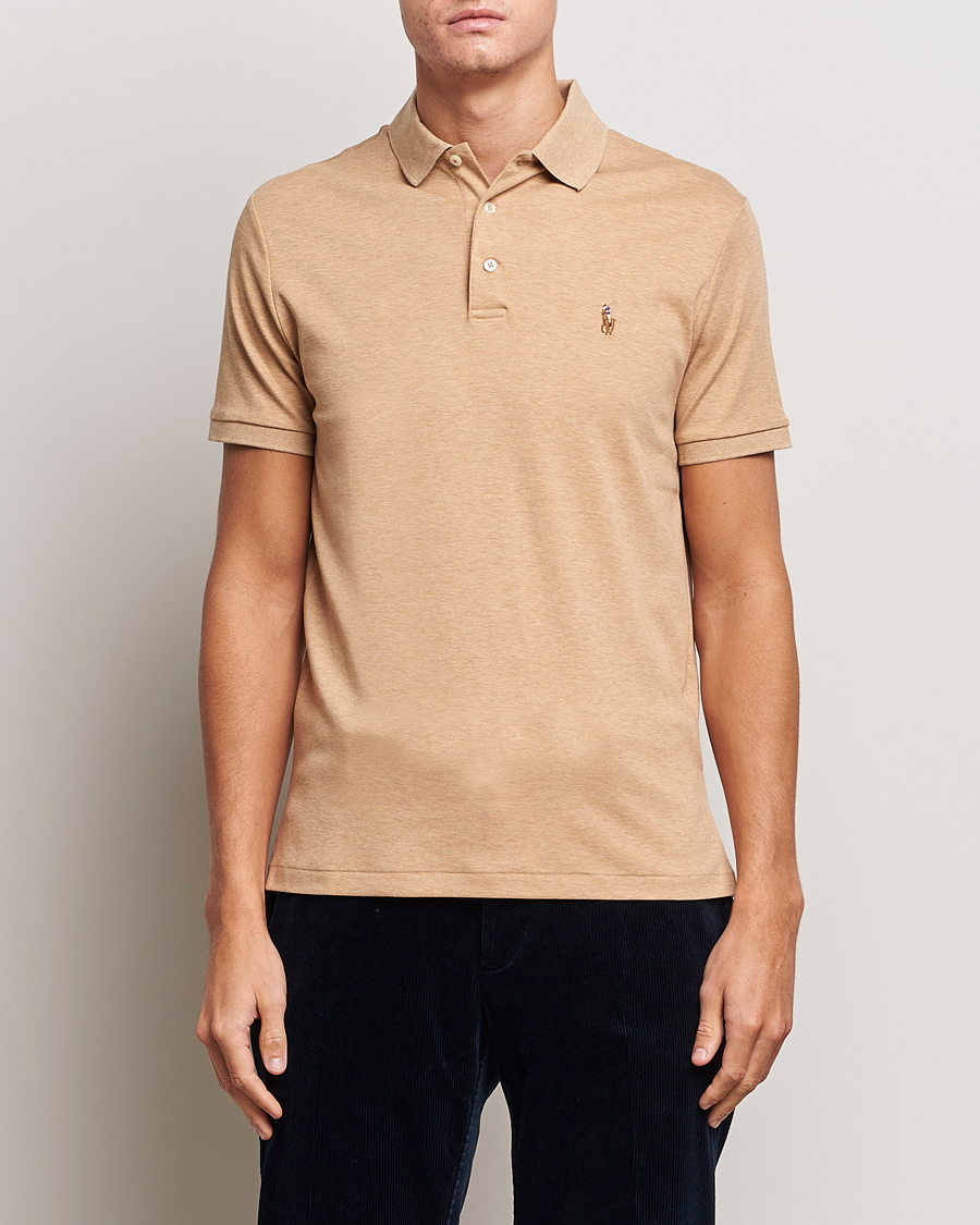 Men | Polo Shirts | Polo Ralph Lauren | Luxury Pima Cotton Polo Classic Camel Heather