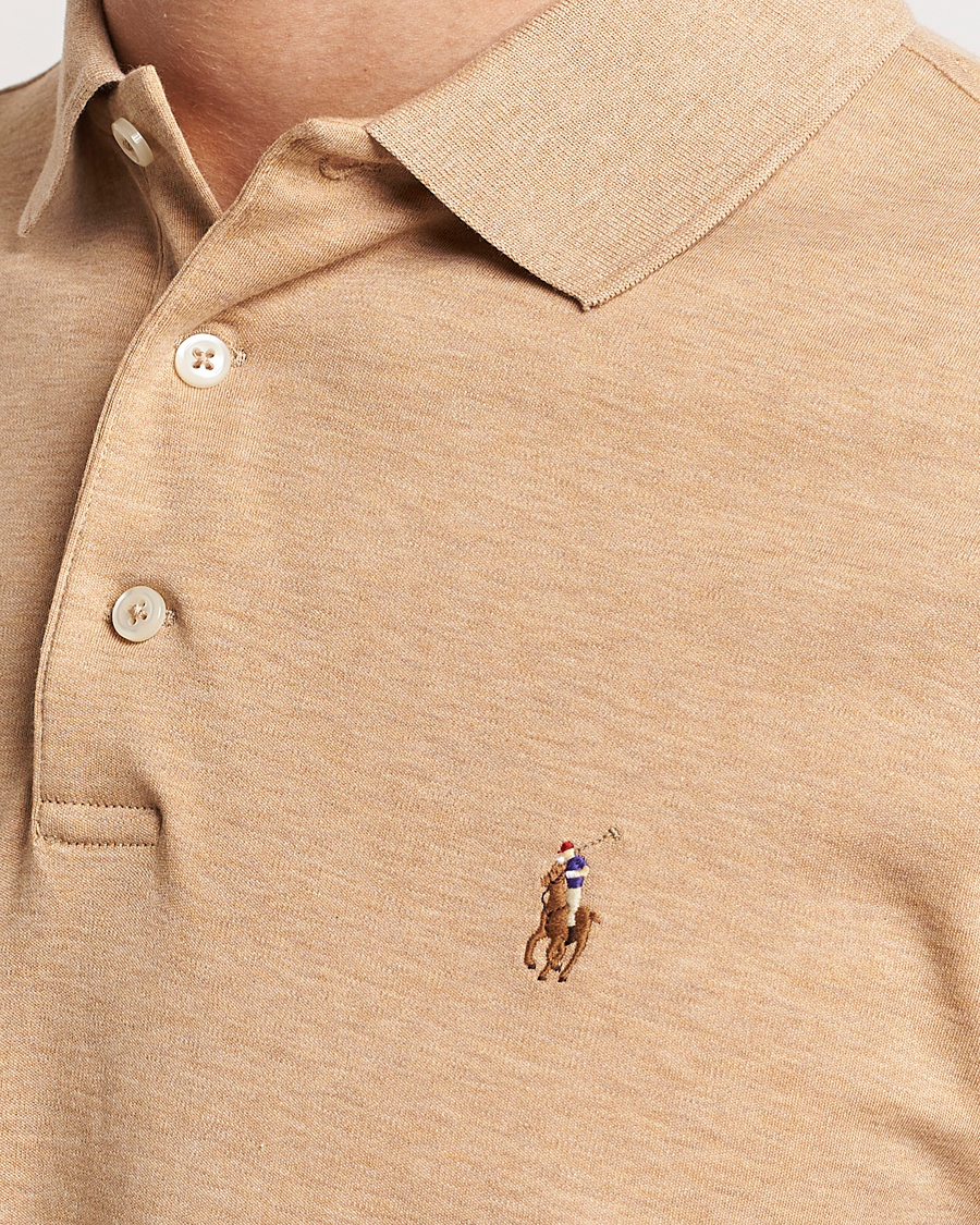 Men | Polo Shirts | Polo Ralph Lauren | Luxury Pima Cotton Polo Classic Camel Heather
