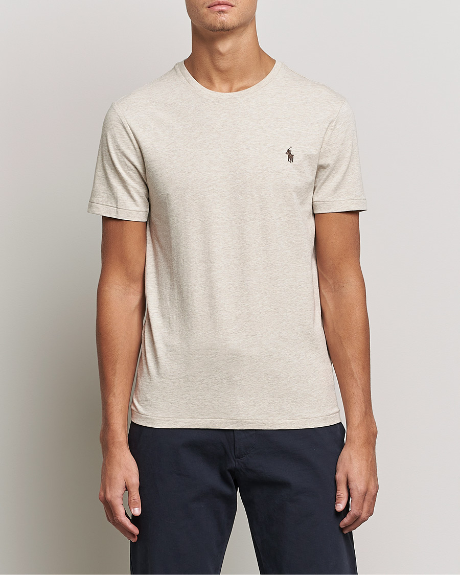 Men | T-Shirts | Polo Ralph Lauren | Custom Slim Fit Polo Expedition Dune Heather