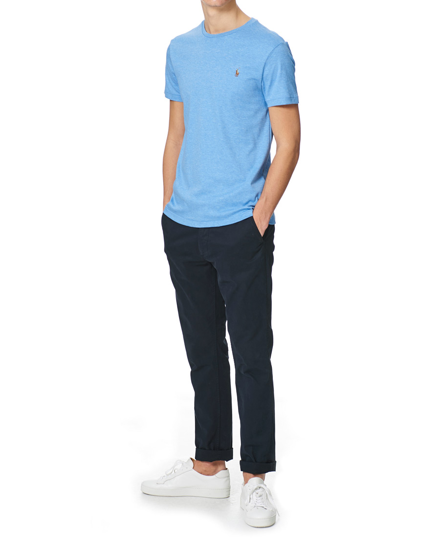 Men | T-Shirts | Polo Ralph Lauren | Luxury Pima Cotton Crew Neck Tee Soft Royal Heather
