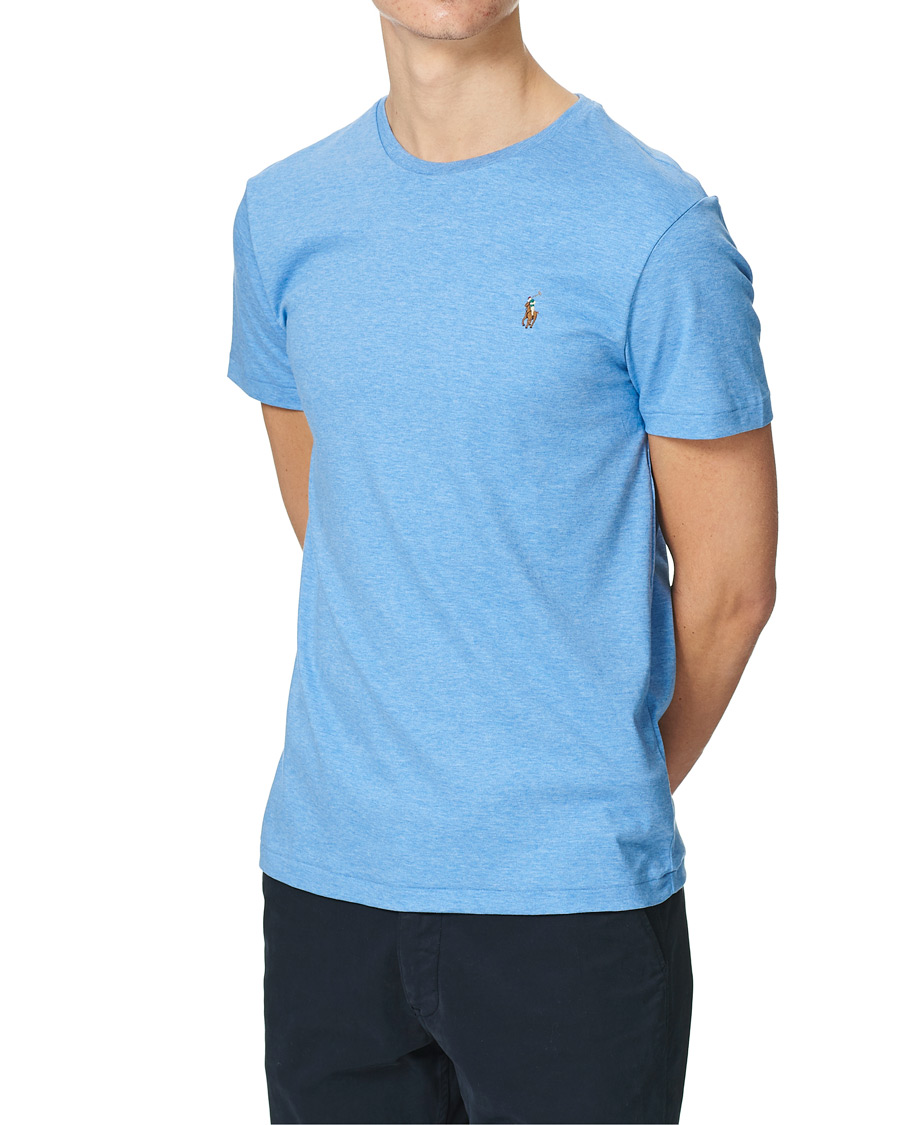 Men | T-Shirts | Polo Ralph Lauren | Luxury Pima Cotton Crew Neck Tee Soft Royal Heather