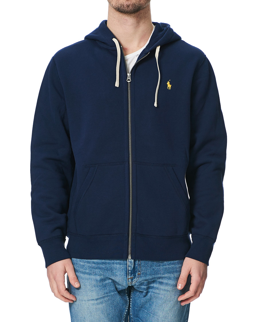 Men | Sweaters & Knitwear | Polo Ralph Lauren | Athletic Fleece Full-Zip Hoodie Cruise Navy