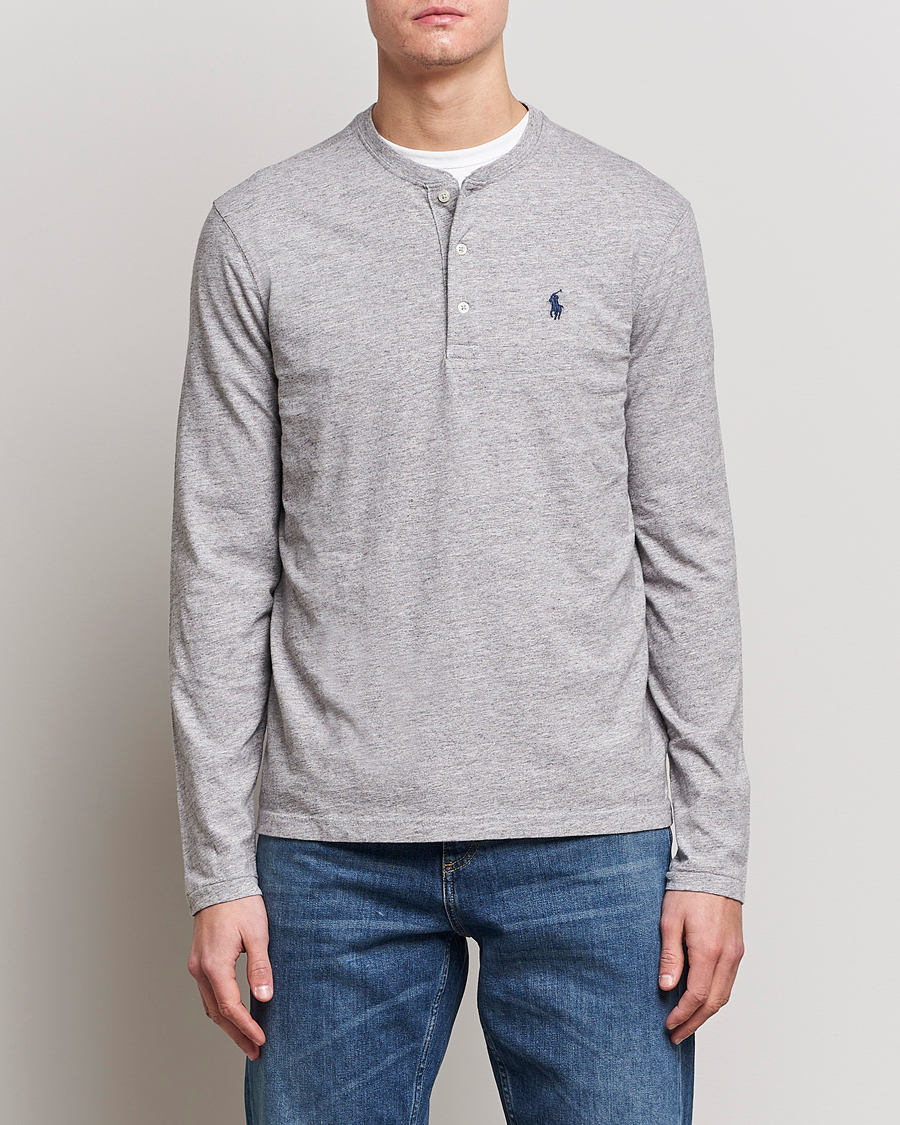 Men | Sweaters & Knitwear | Polo Ralph Lauren | Slub Jersey Henley Dark Vintage Heather