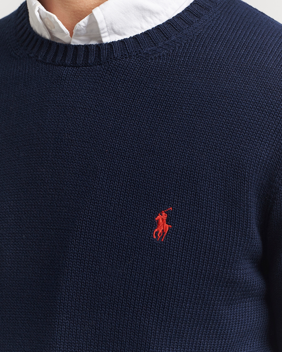 Polo cotton crewneck sweater hot sale