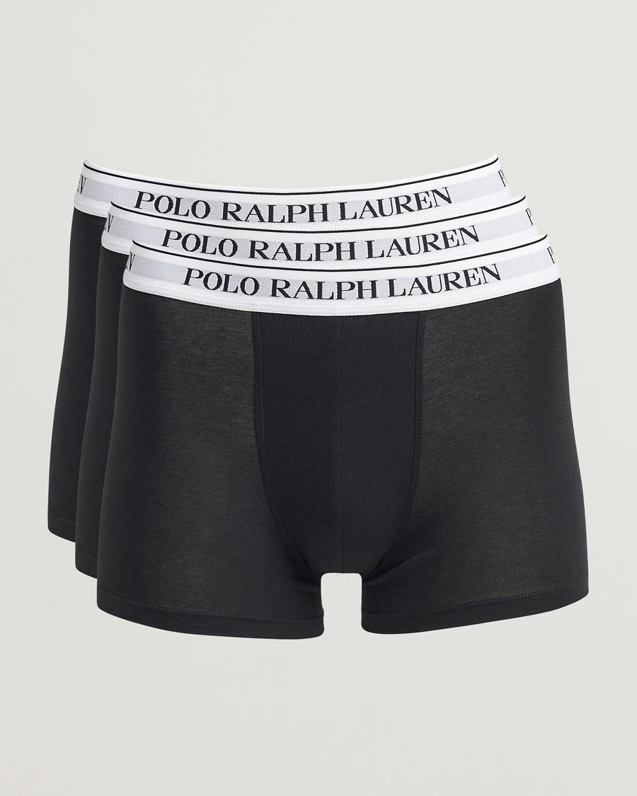 Men | Underwear & Socks | Polo Ralph Lauren | 3-Pack Trunk Black