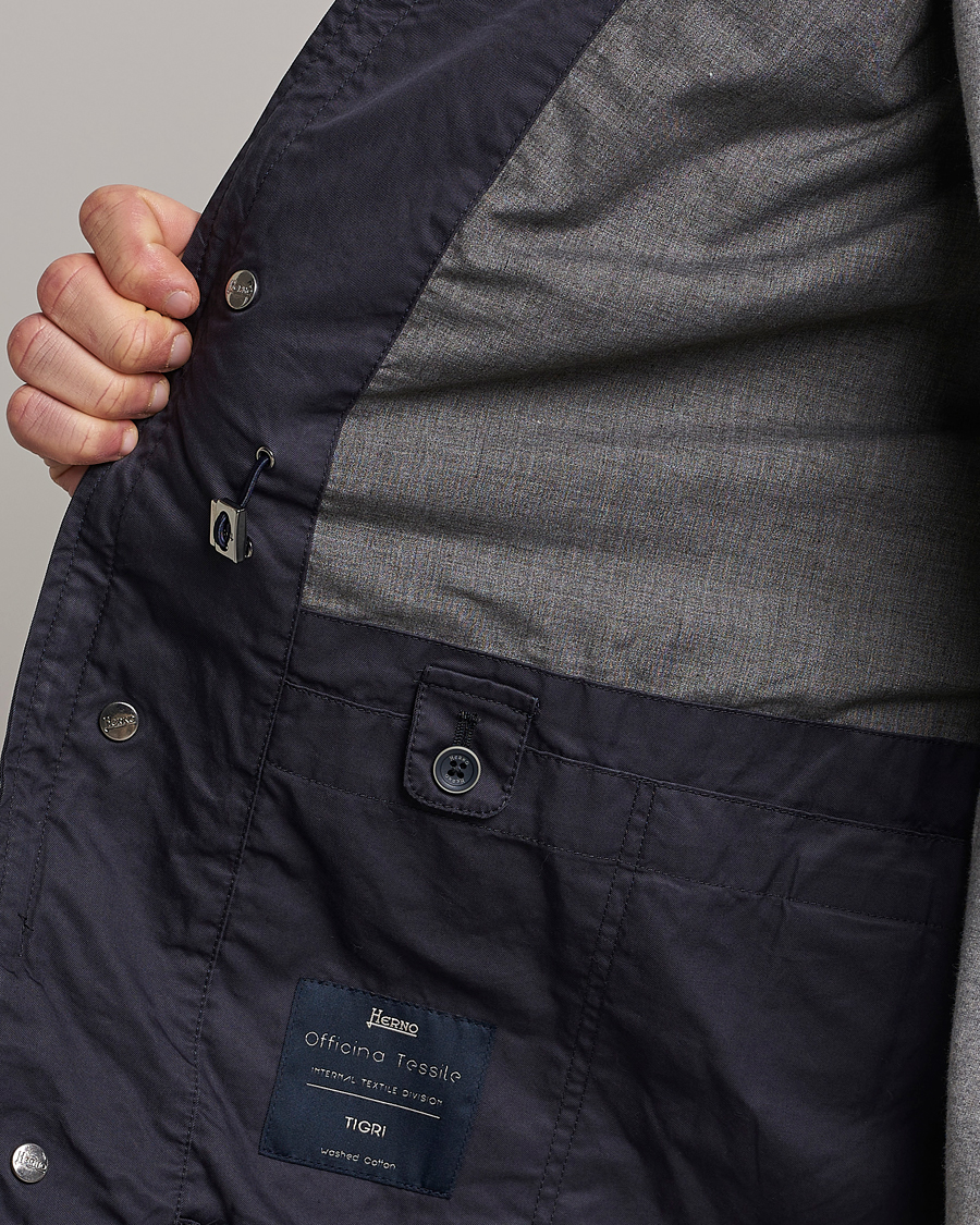 Men | Coats & Jackets | Herno | Cotton Field Jacket Navy