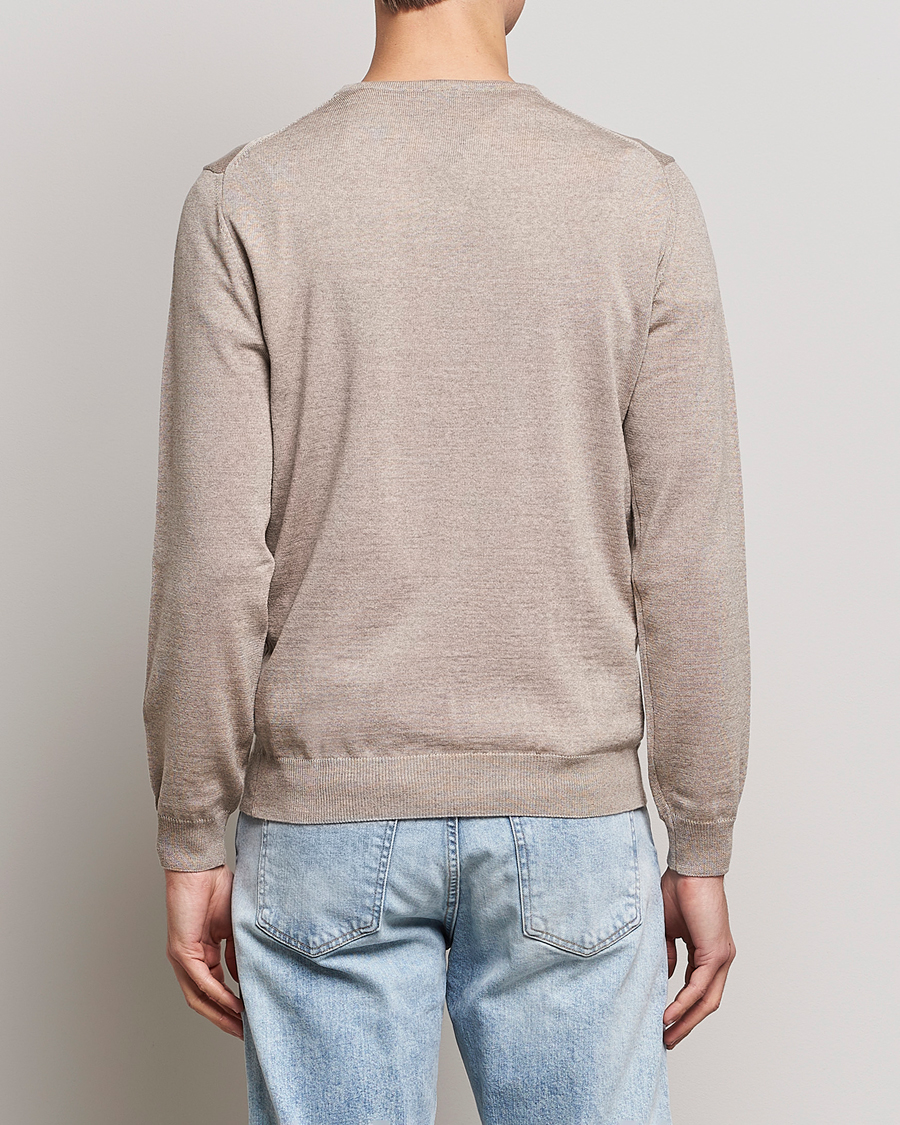 Men | Sweaters & Knitwear | Stenströms | Merino Crew Neck Sand