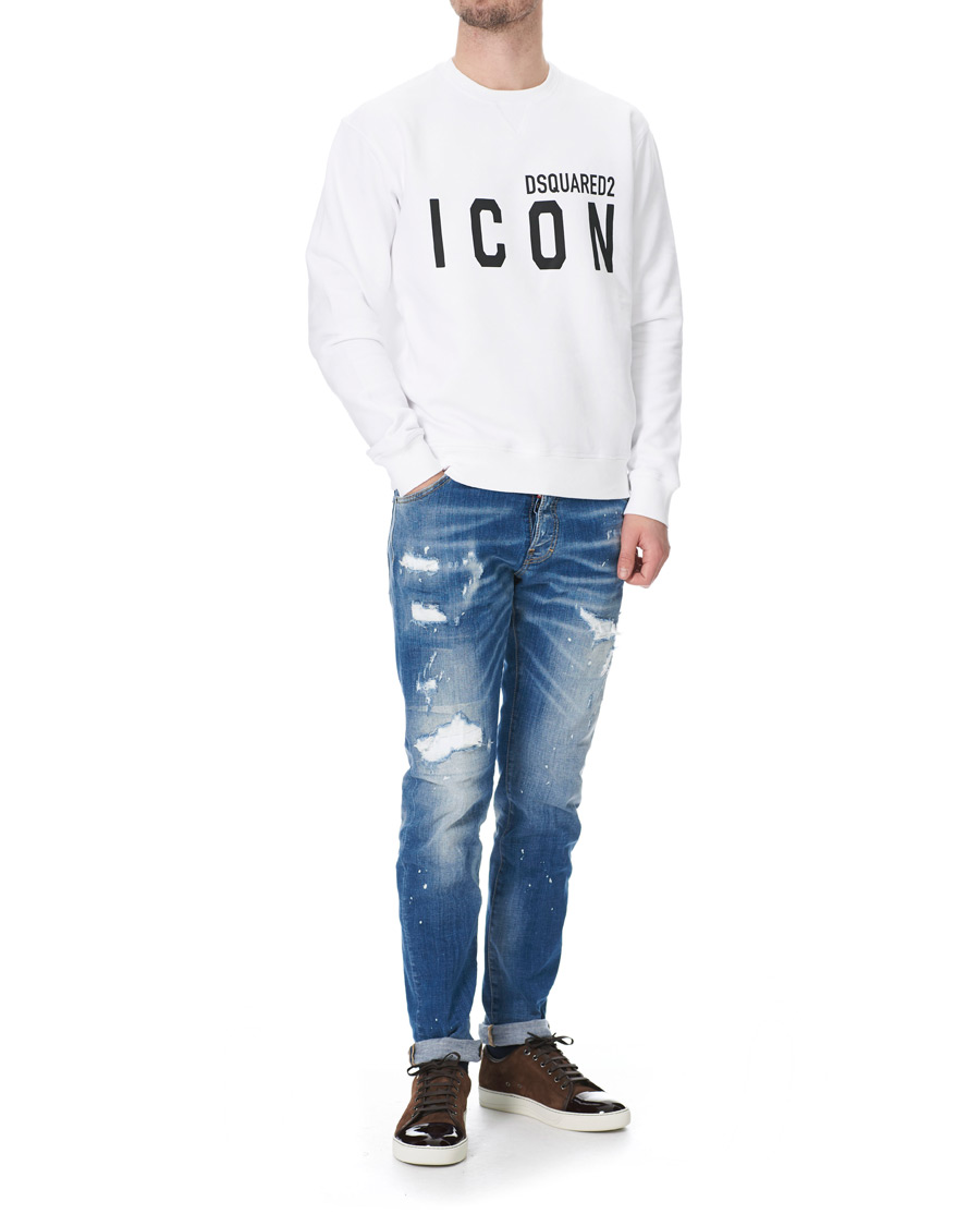 Men | Sweaters & Knitwear | Dsquared2 | Icon Sweatshirt White