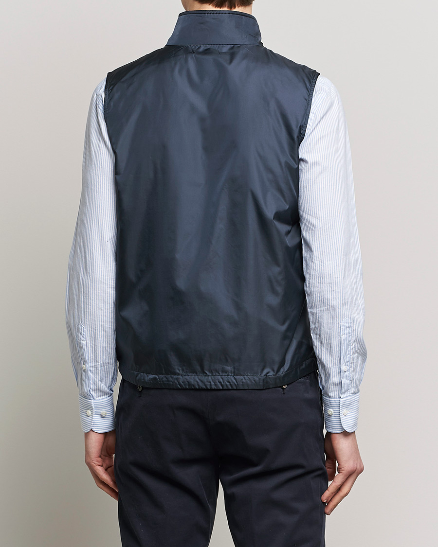 Men | Gilets | Aspesi | Vernes Nylon Gilet Navy