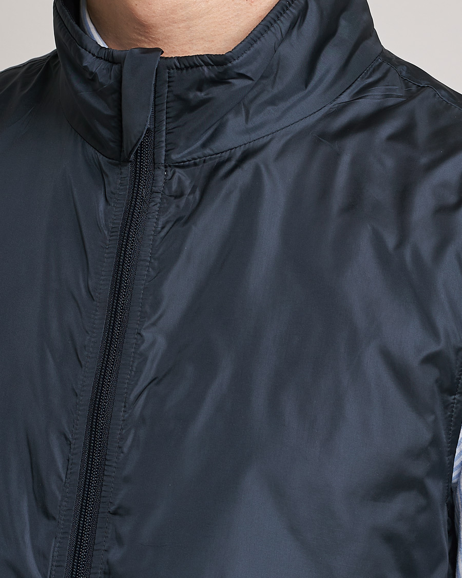 Men | Gilets | Aspesi | Vernes Nylon Gilet Navy