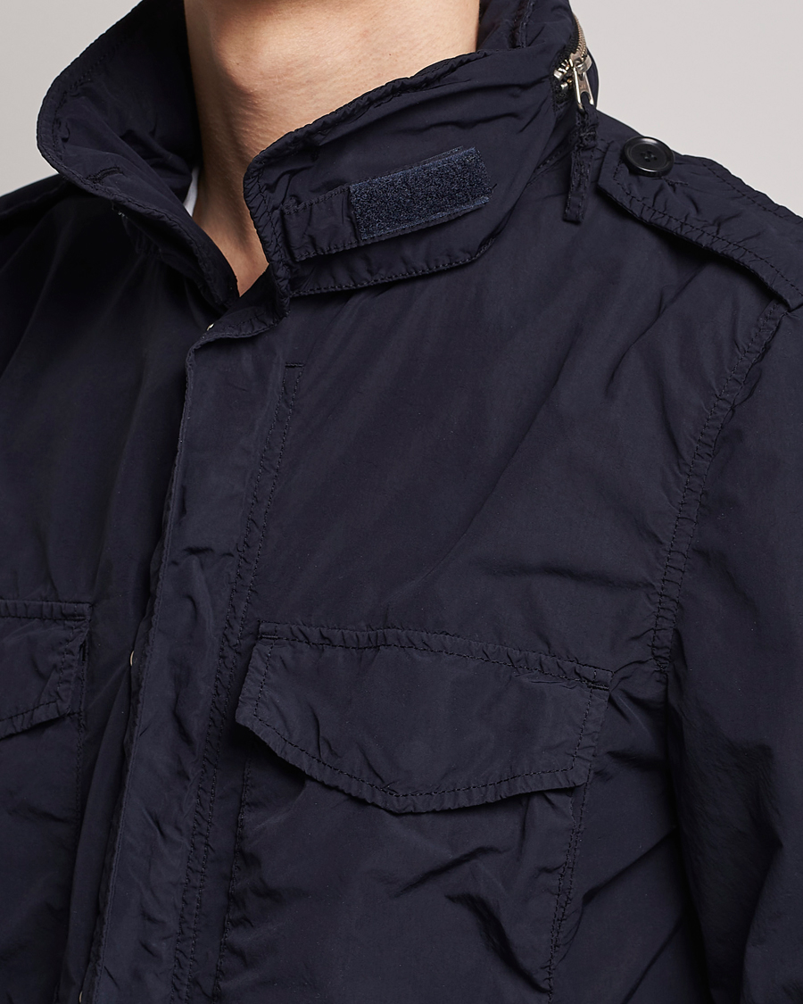 Men | Coats & Jackets | Aspesi | Giubotto Garment Dyed Field Jacket Navy