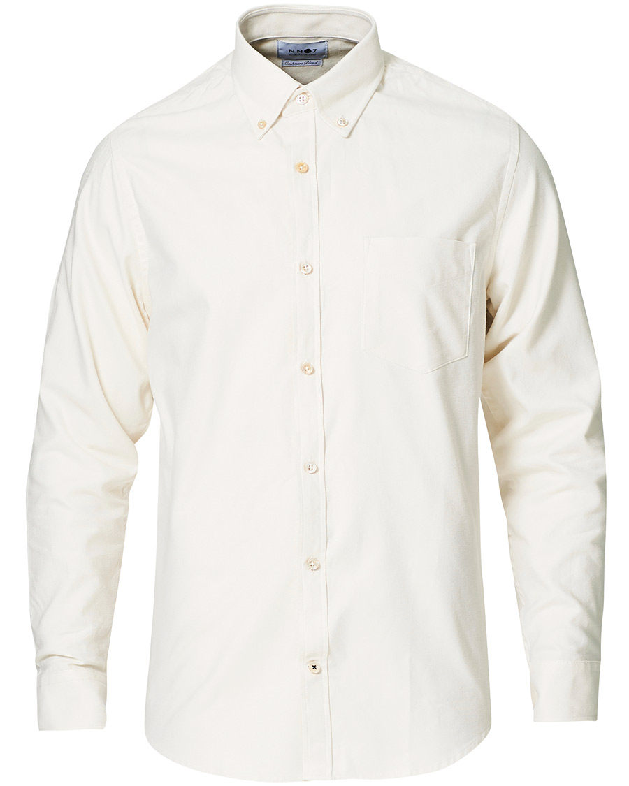 Men | Shirts | NN07 | Levon Oxford/Cashmere Shirt Egg White