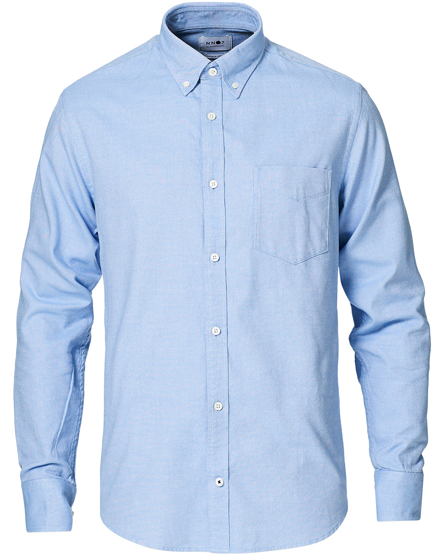 Men | Shirts | NN07 | Levon Oxford/Cashmere Shirt Light Blue