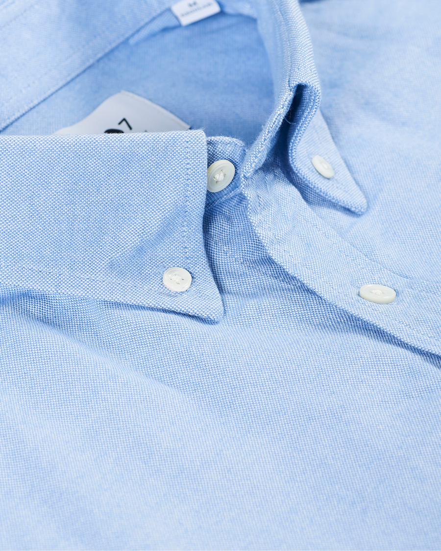 Men | Shirts | NN07 | Levon Oxford/Cashmere Shirt Light Blue