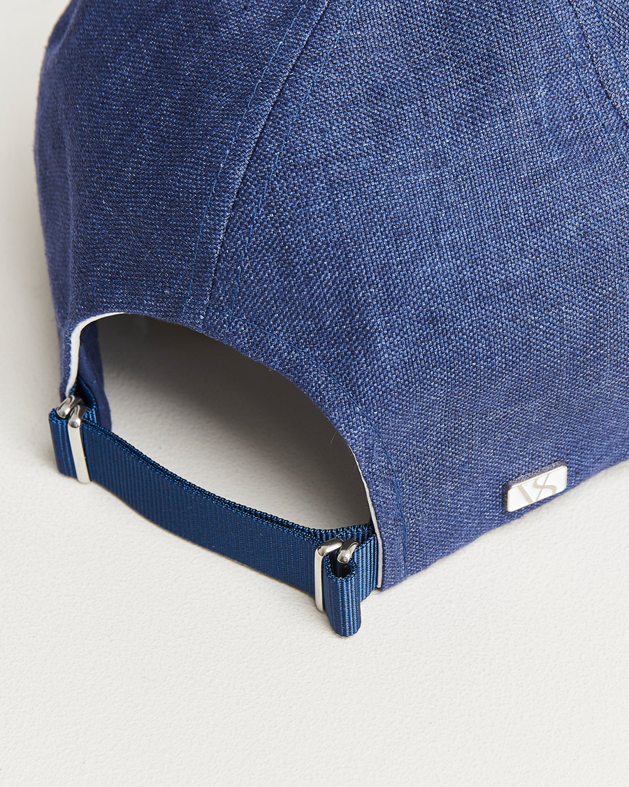 Men | Hats & Caps | Varsity Headwear | Linen Baseball Cap Oxford Blue