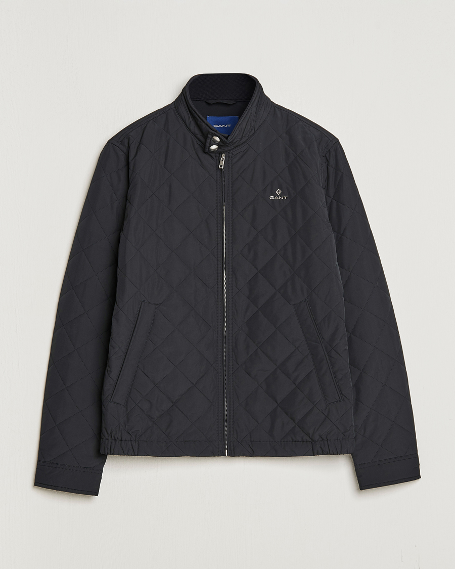 Men | Coats & Jackets | Gant | The Quilted Windcheater Black