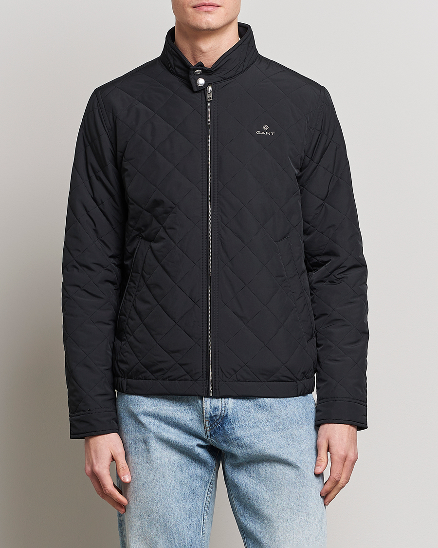 Men | Coats & Jackets | Gant | The Quilted Windcheater Black