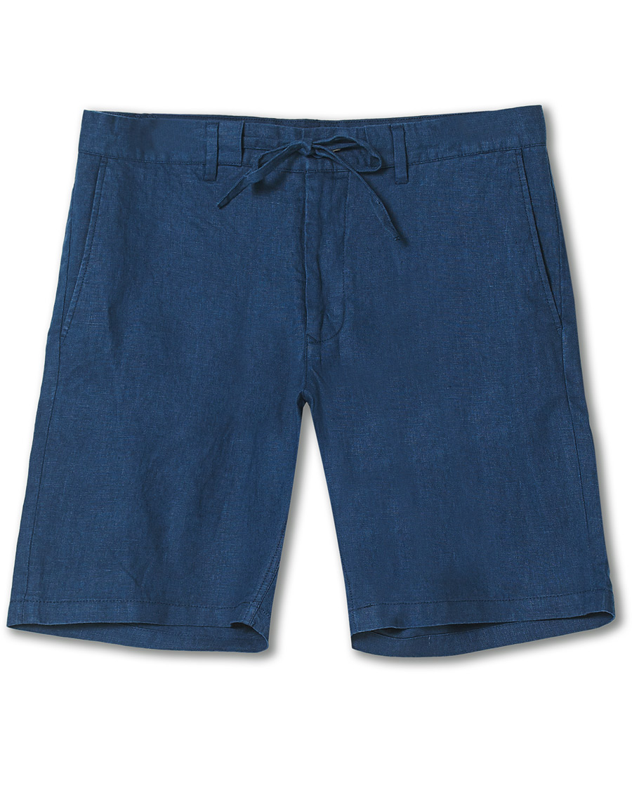 Men | Shorts | GANT | Relaxed Linen Drawstring Shorts Insignia Blue