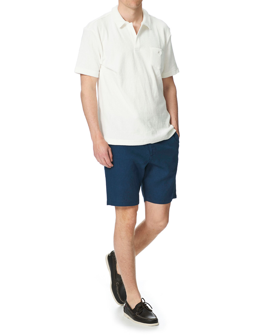 Men | Shorts | GANT | Relaxed Linen Drawstring Shorts Insignia Blue