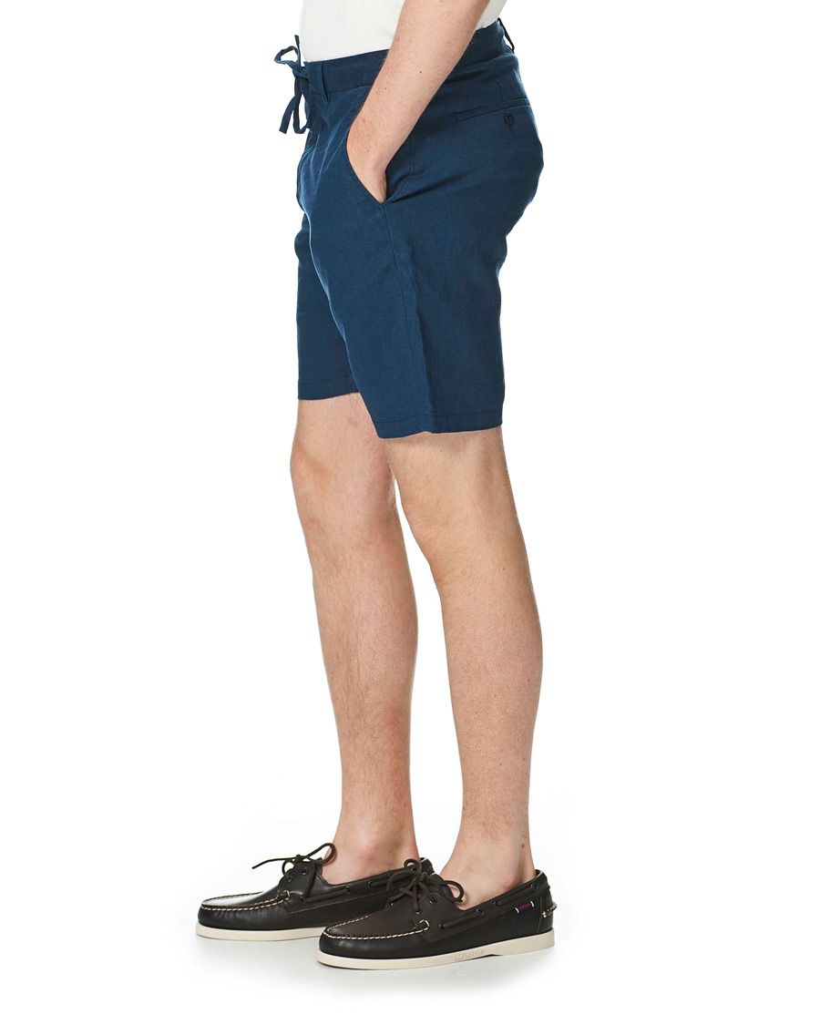 Men | Shorts | GANT | Relaxed Linen Drawstring Shorts Insignia Blue
