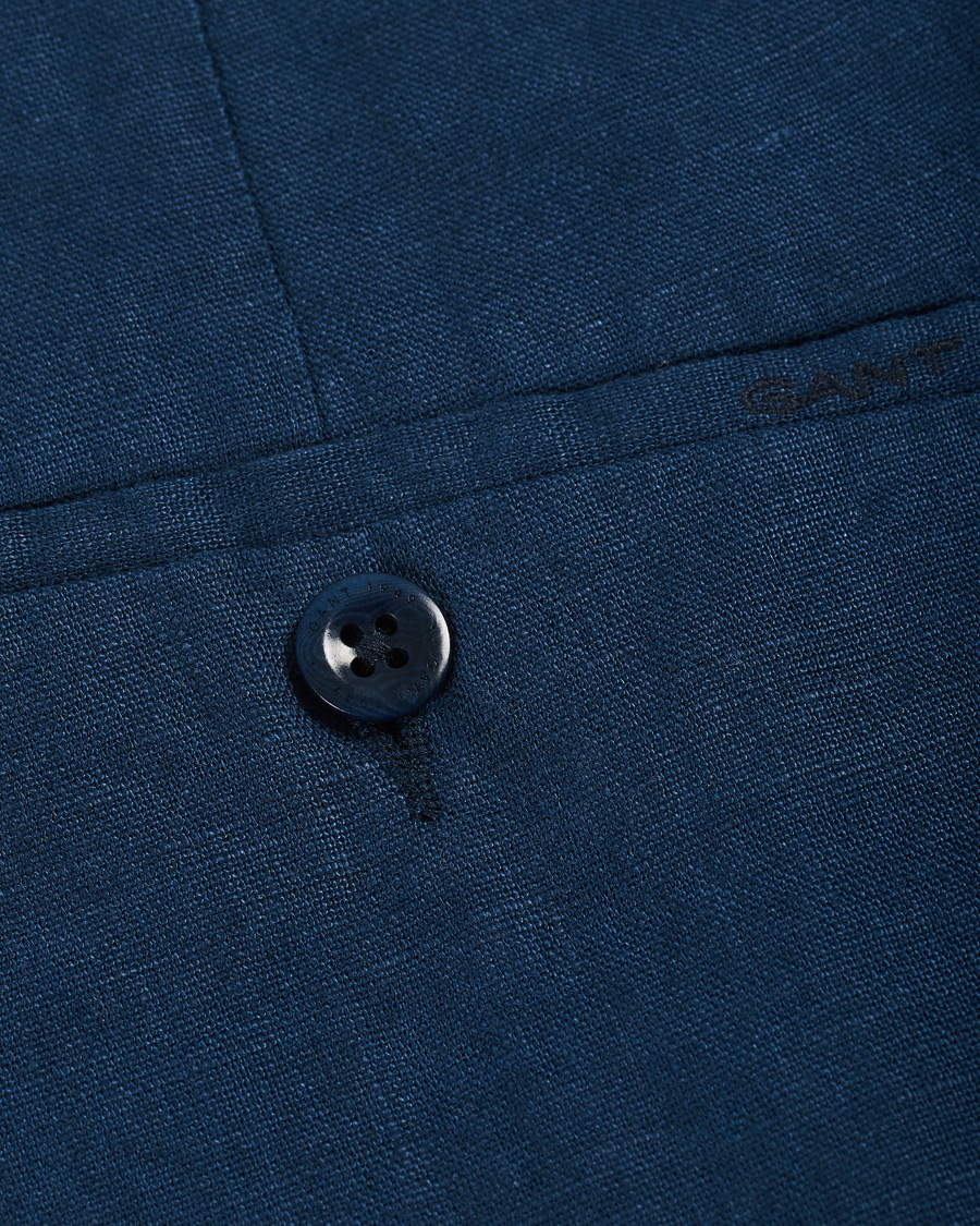 Men | Shorts | GANT | Relaxed Linen Drawstring Shorts Insignia Blue