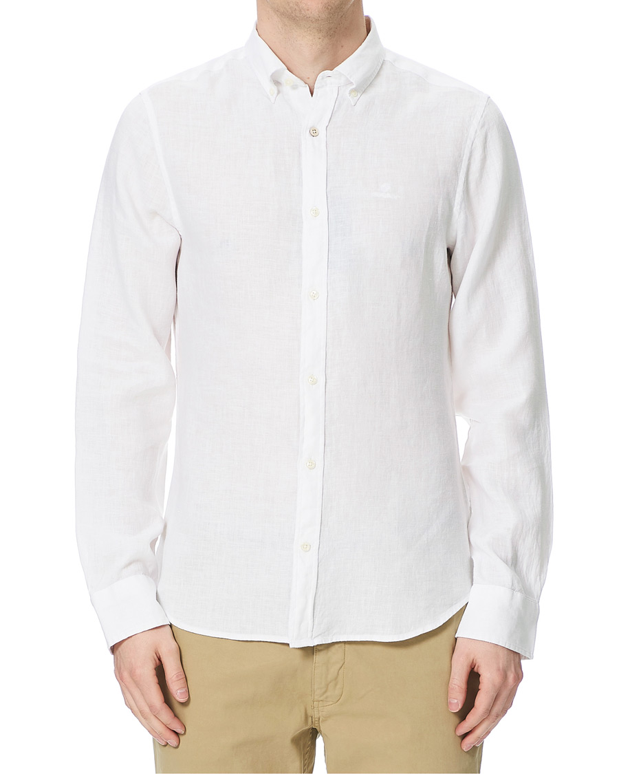 Men | Shirts | GANT | Slim Fit Linen Shirt White