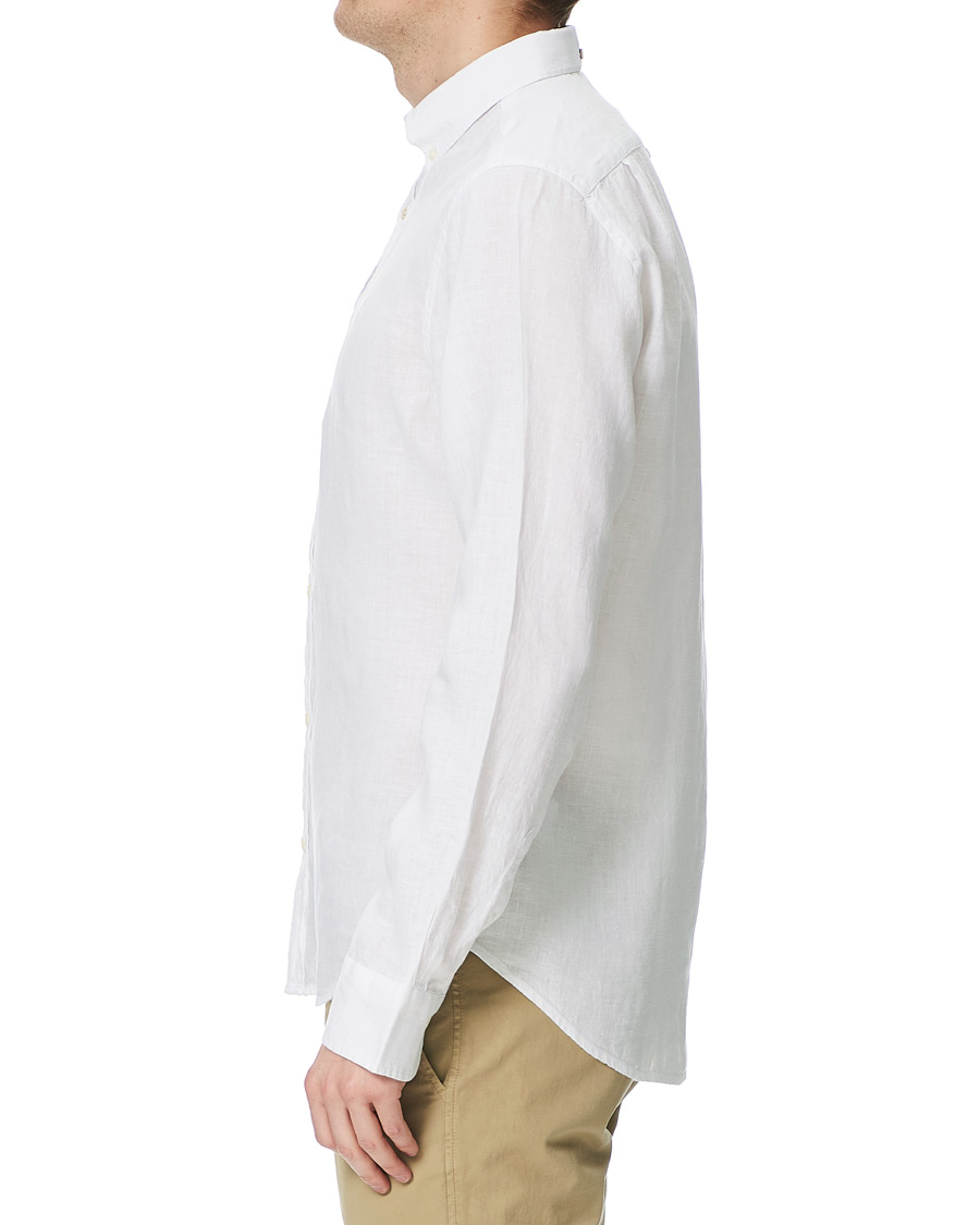 Men | Shirts | GANT | Slim Fit Linen Shirt White