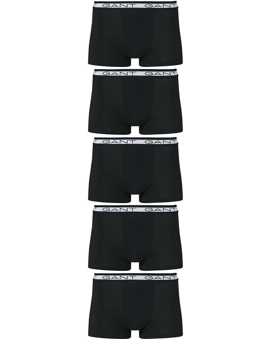 Men | Underwear & Socks | Gant | 5-Pack Trunks Black