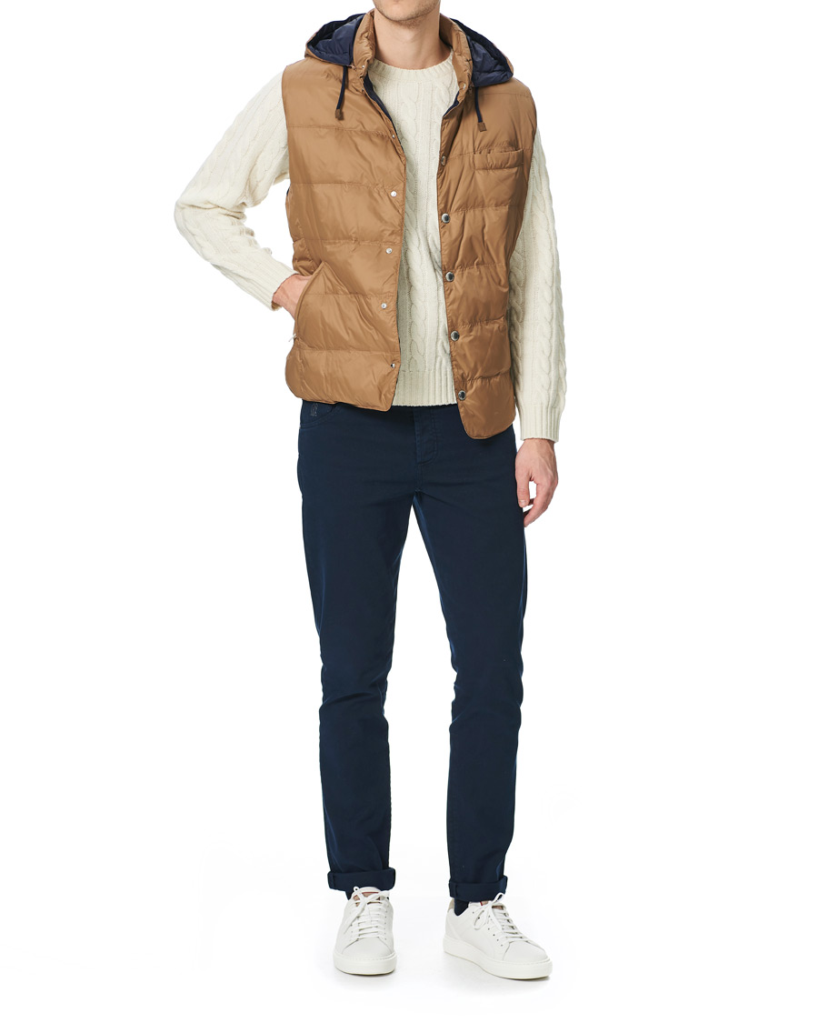 Men | Trousers | Brunello Cucinelli | Slim Fit 5-Pocket Twill Pants Navy